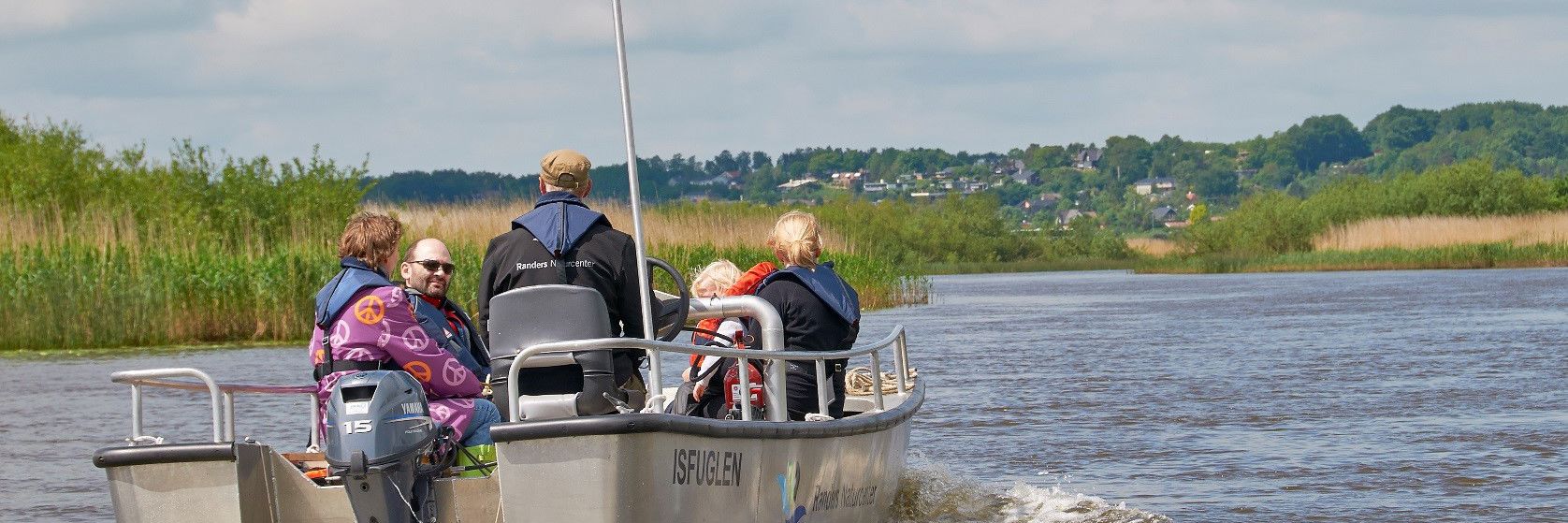 Motorbåd på Gudenåen