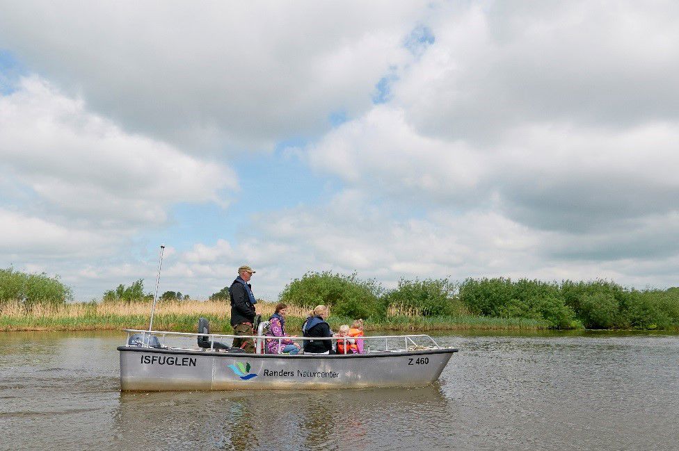 Moterbåd på Gudenåen